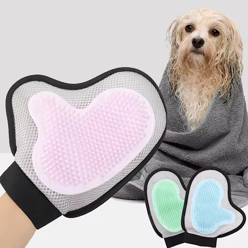 دستکش دو طرفه ماساژور و پرزگیر موی حیوانات