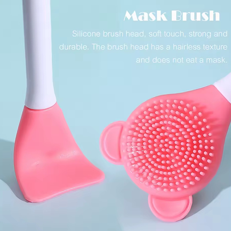 براش مخصوص ماسک و ماساژ سیلیکونی دوطرفه پرزدار